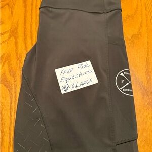 Free Ride Equestrian Black Riding pants like NEW. Full Seat!!! Hunter Green